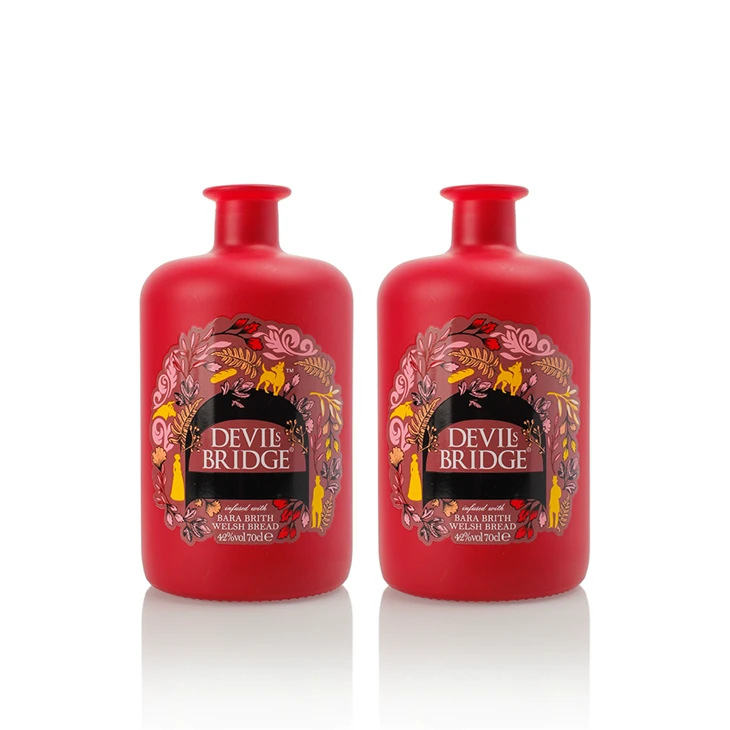 70cl Round Red Decal Bottle factory